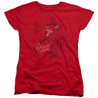 Batman Harleys Packing Short Sleeve Womens T-shirt