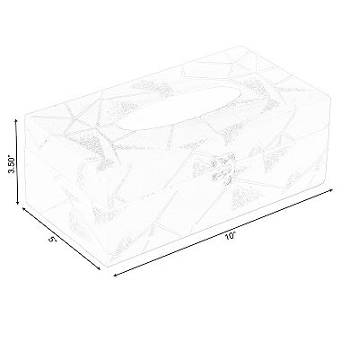 Rectangular Velvet Modern Paper Facial Tissue Box Holder