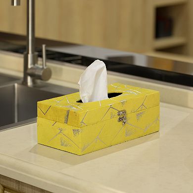 Rectangular Velvet Modern Paper Facial Tissue Box Holder