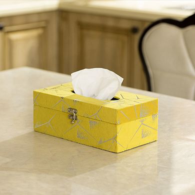 Rectangular Velvet Modern Paper Facial Tissue Box Holder