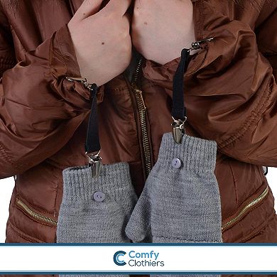 Glove Clips For Use With Mittens, Winter Ski Gloves, Work Gloves