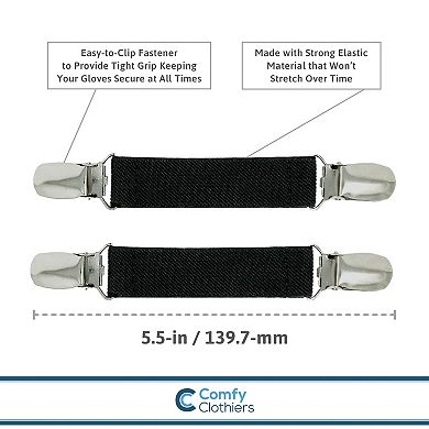 Glove Clips For Use With Mittens, Winter Ski Gloves, Work Gloves