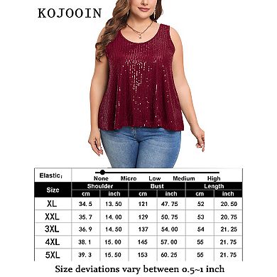 Sequin Tops Plus Size Glitter Tank Top Sleeveless Sparkle Shimmer Shirt Tops Camisole Vest