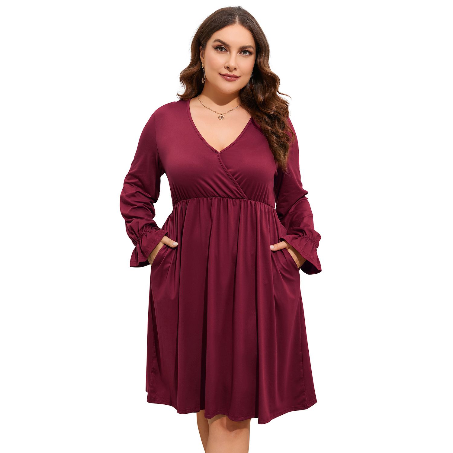 plus size knee length dresses Women's Knee-Length Plus-Size have been waiting for! Plus-Size Knee-Length Print Party Dress