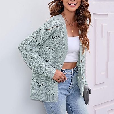 Yekaty Summer Lightweight Short Sleeve Cardigans for Women