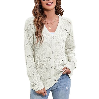 Lightweight long white cardigan hotsell