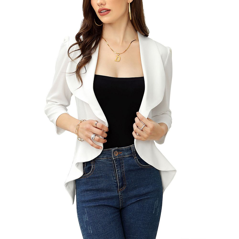Casual 3/4 Sleeve Bolero Open Front Cardigan Work Office Blazer V7106 $9Each