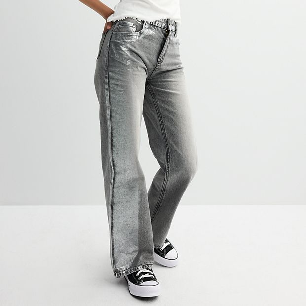 Girls 7-16 Limited Too Foil Wide Leg Jeans