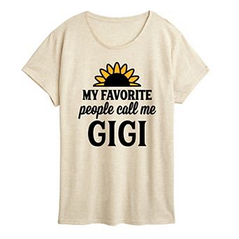 Women's Favorite People Call Me Gigi Graphic Tee