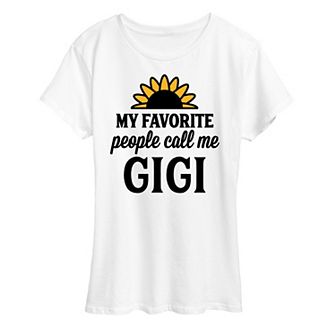 Women's Favorite People Call Me Gigi Graphic Tee
