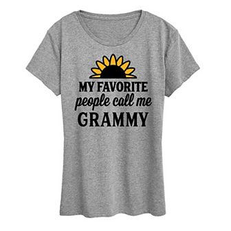 Women's Favorite People Call Me Grammy Graphic Tee