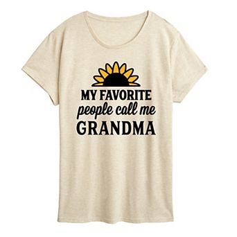 Women's Favorite People Call Me Grandma Graphic Tee
