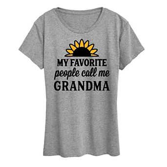 Women's Favorite People Call Me Grandma Graphic Tee