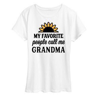 Women's Favorite People Call Me Grandma Graphic Tee