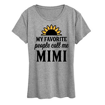 Women's Favorite People Call Me Mimi Graphic Tee