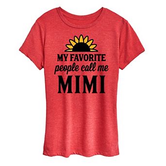 Women's Favorite People Call Me Mimi Graphic Tee