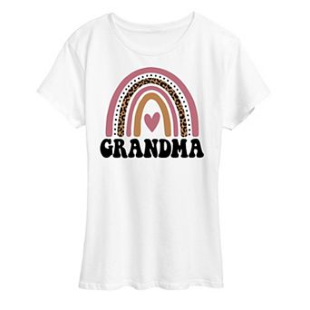 Women's Grandma Muted Rainbow Graphic Tee