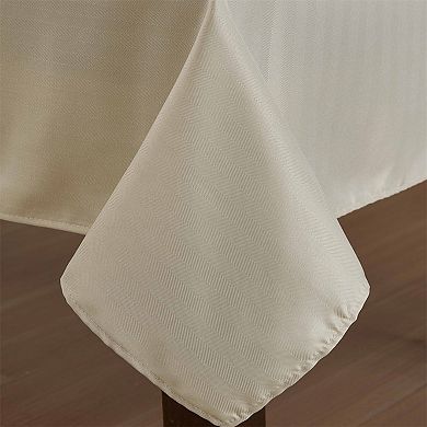 Thd Linky Stripe Fabric Tablecloth For Rectangle Table, Water, Fade, Stain, And Wrinkle Resistance