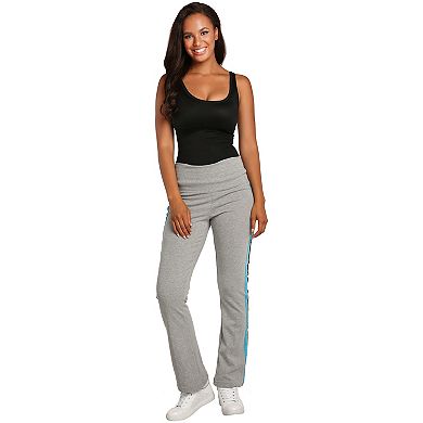 Women's Sweet Vibes Stretch Rib High Waist Seam Stripes Flare Leg Yoga Pants