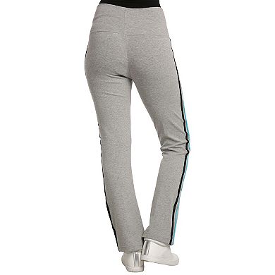 Women's Sweet Vibes Stretch Rib High Waist Seam Stripes Flare Leg Yoga Pants