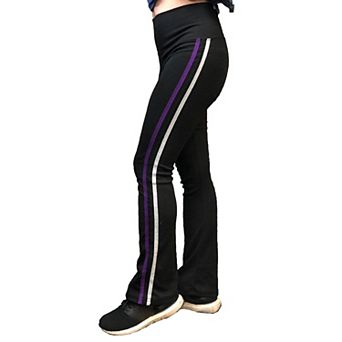 Women's Sweet Vibes Stretch Rib High Waist Seam Stripes Flare Leg Yoga Pants