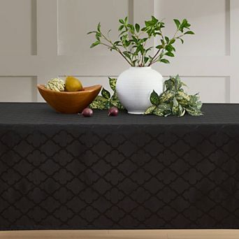 HLC.me Modena Geometric Lattice Fabric Tablecloth, Rectangle, Water, Wrinkle, & Stain Resistance