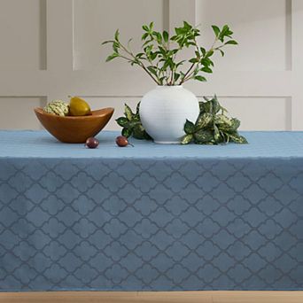 HLC.me Modena Geometric Lattice Fabric Tablecloth, Rectangle, Water, Wrinkle, & Stain Resistance