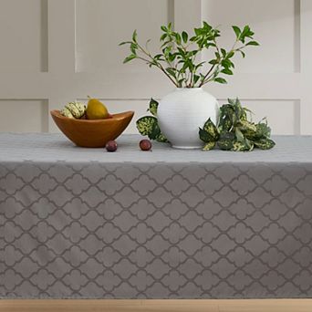 HLC.me Modena Geometric Lattice Fabric Tablecloth, Rectangle, Water, Wrinkle, & Stain Resistance