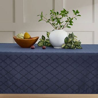 HLC.me Modena Geometric Lattice Fabric Tablecloth, Rectangle, Water, Wrinkle, & Stain Resistance