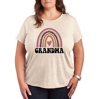 Plus Grandma Muted Rainbow Graphic Tee