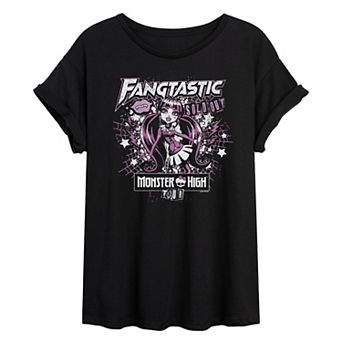 Juniors' Monster High Draculaura Fangtastic Tour Oversized Tee