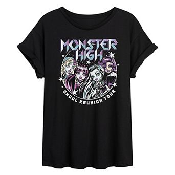 Juniors' Monster High Ghoul Reunion Tour Oversized Tee