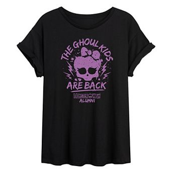 Juniors' Monster High The Ghoul Kids Are Back Oversized Tee