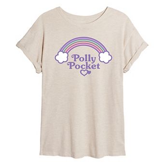 Juniors' Polly Pocket Rainbow Oversized Tee