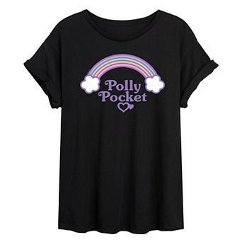 Juniors' Polly Pocket Rainbow Oversized Tee