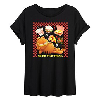 Juniors' Garfield About That Treat Oversized Tee