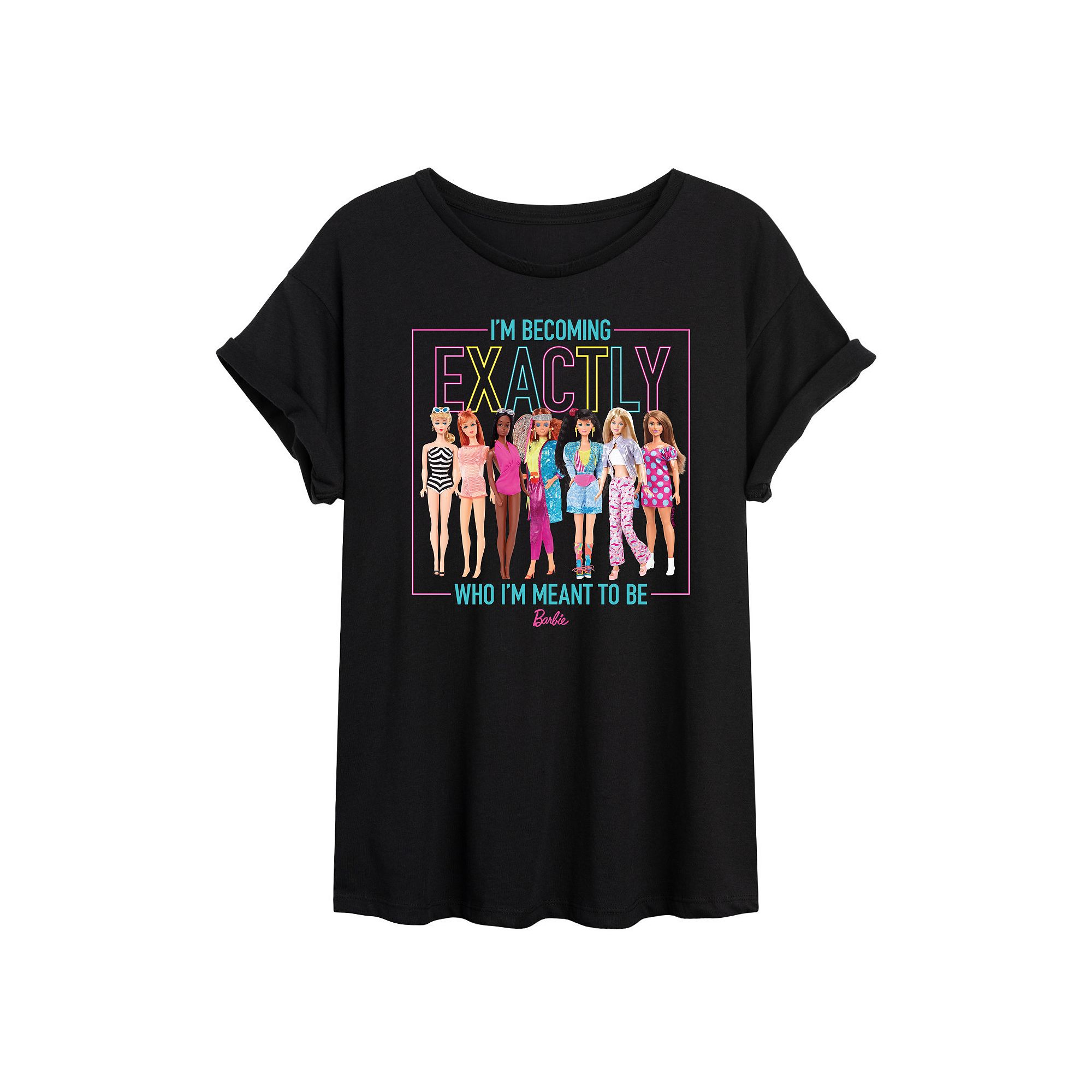 Juniors Barbie® Exactly Who Im Meant To Be Oversized Tee, Girls, Size: 