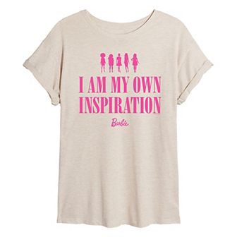 Juniors' Barbie® I Am My Own Inspiration Oversized Tee