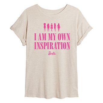 Juniors' Barbie® I Am My Own Inspiration Oversized Tee