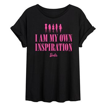 Juniors' Barbie�® I Am My Own Inspiration Oversized Tee