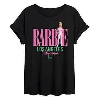 Juniors' Barbie® Los Angeles California Oversized Tee