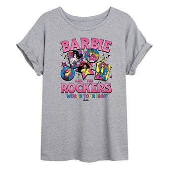 Juniors' Barbie® The Rockers World Tour 1987 Oversized Tee