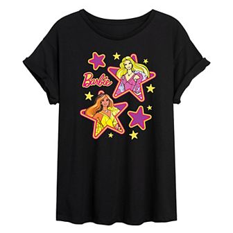 Juniors' Barbie® 70's Superstar Oversized Tee