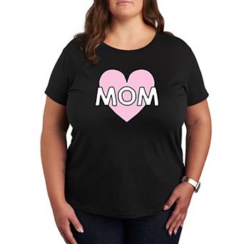Plus Mom Heart Graphic Tee