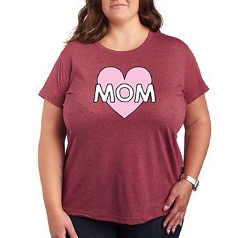 Plus Mom Heart Graphic Tee