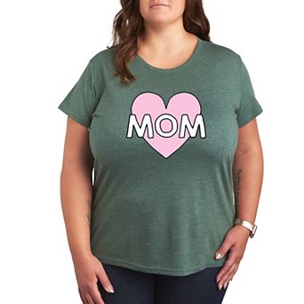 Plus Mom Heart Graphic Tee