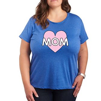 Plus Mom Heart Graphic Tee