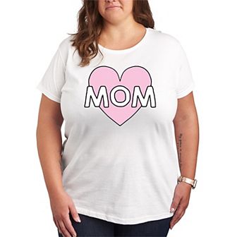 Plus Mom Heart Graphic Tee