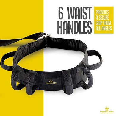 Transfer Belt - 50" holds up 500 LBS - Gait Belt With 6 Handles for Elderly, Therapy and Handicap