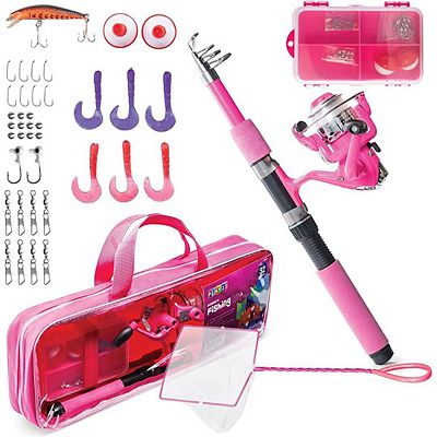 children fishing poles at kohls Kilitn Kids Rod, 1.5M 61Inch 4.92Ft Portable Telescopic Fishing Pole and Reel Combos and String with Fishing Line Full Kits, Youth Fishing Pole Fishing Gear for Kids, Boys, Girls 29.5” youth fishing pole sized perfectly for young anglers ages 4–8 BlueFire Kid Fishing Pole, Portable